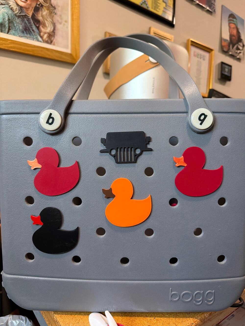 Lot of 5 Slightly Imperfect Jeep Rubber Duck Themed Bogg Bag Charms